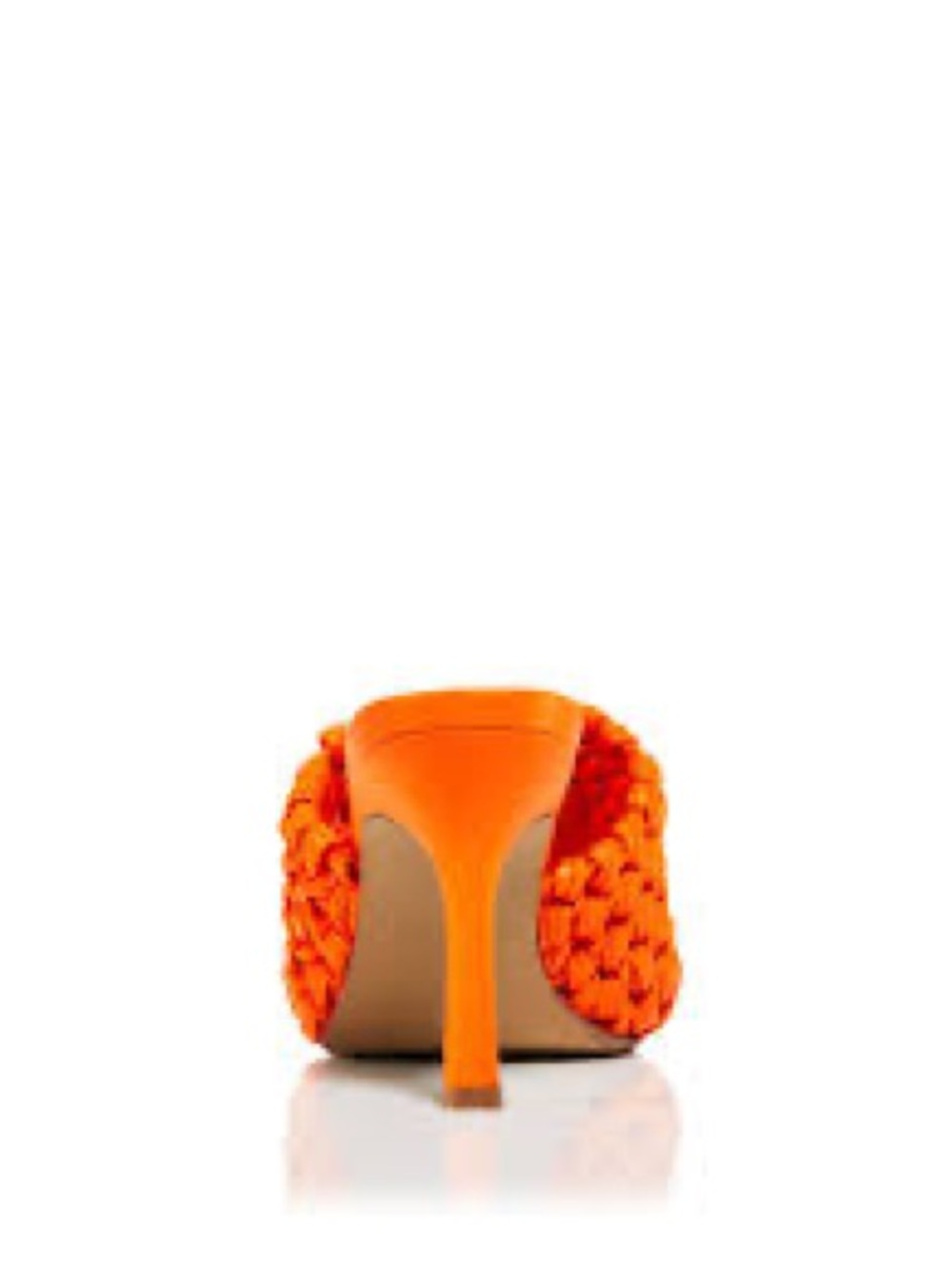 Ganni Bright Orange Braided High Heel Mule - Picture 3 of 3